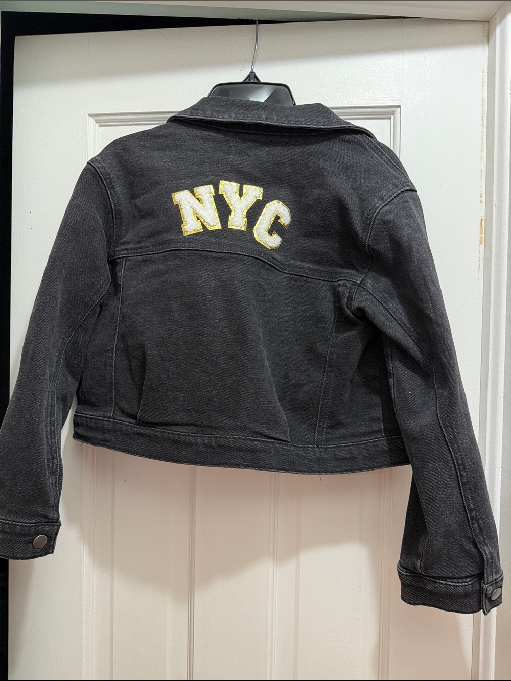 Gianni Bini Kids Black Jean Jacket with NYC Patch